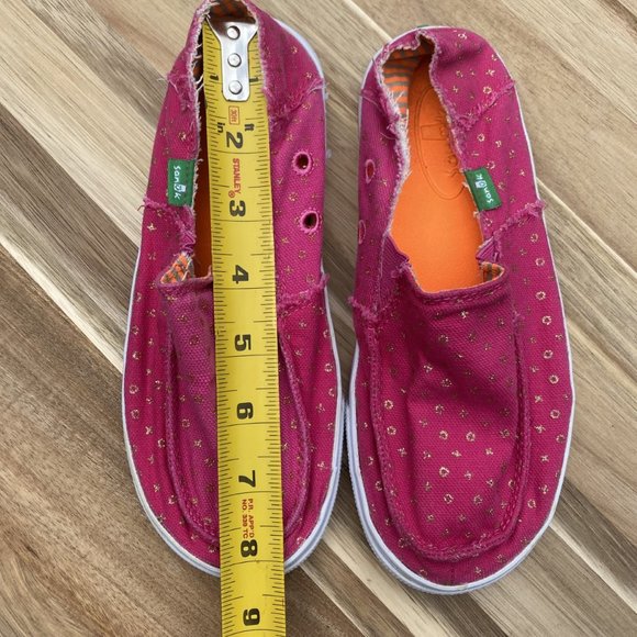 Pink Sanuk Girls Surf /Vagabond Shoe Sidewalk Surfer - Picture 12 of 12